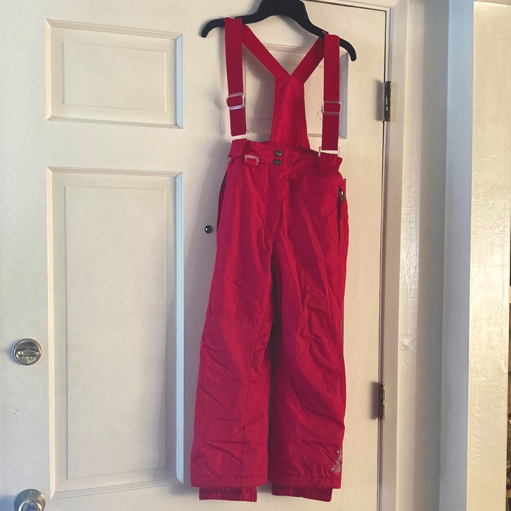 Weatherproof 32 - Ski pants - 4 way with zip off suspenders. Br Pink. Size S 7/8